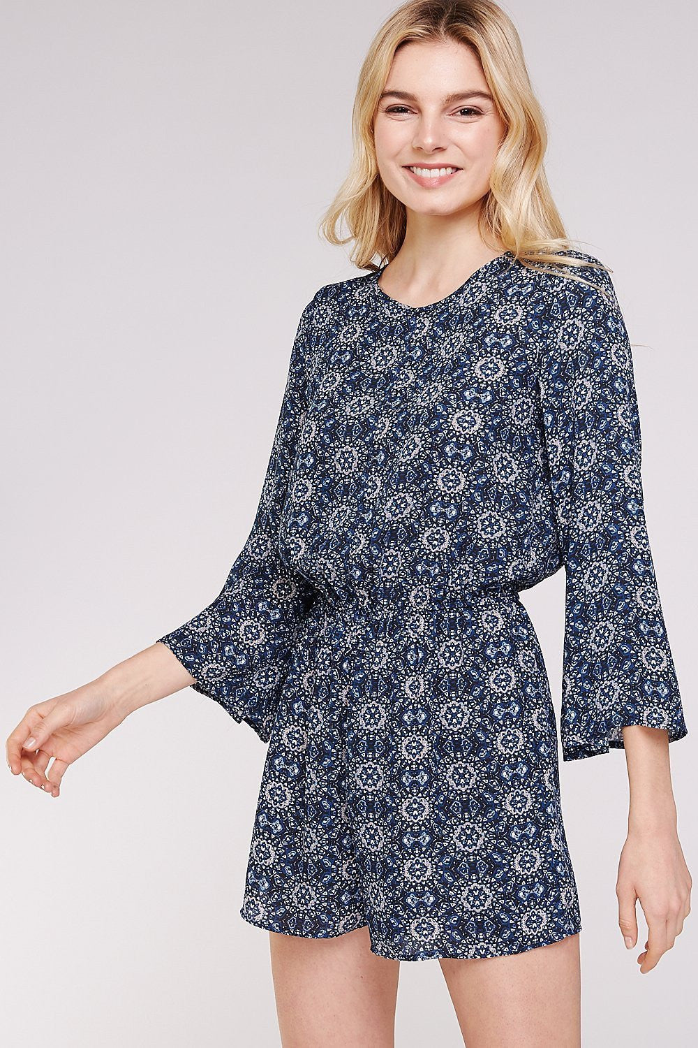 Floral Bell Sleeve Women's Romper
