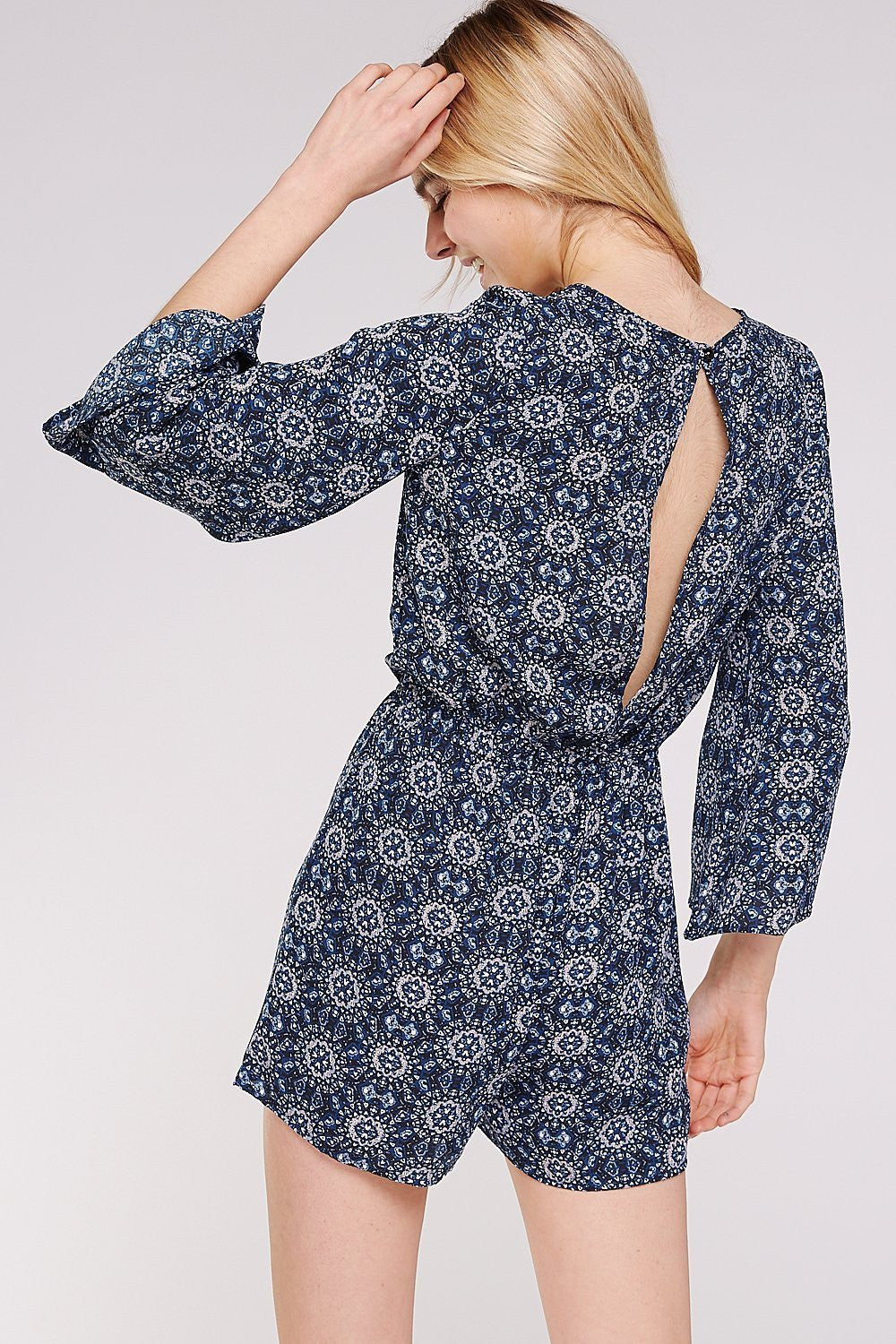 Floral Bell Sleeve Women's Romper