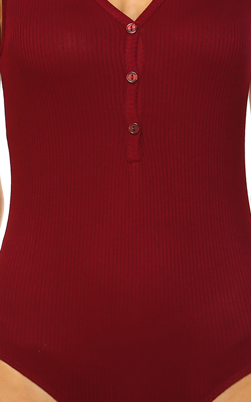 Tank Bodysuit for Woman with Soft Ribbed Sleeveless