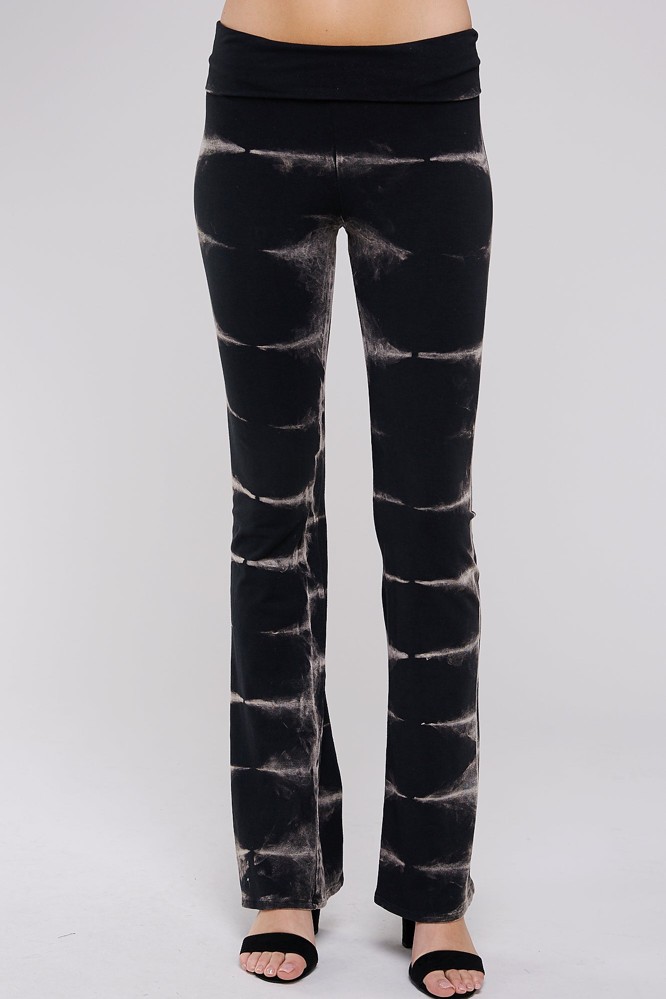 Tie Dye Print Yoga Pants - Comfy Cotton w/ Chic Striped