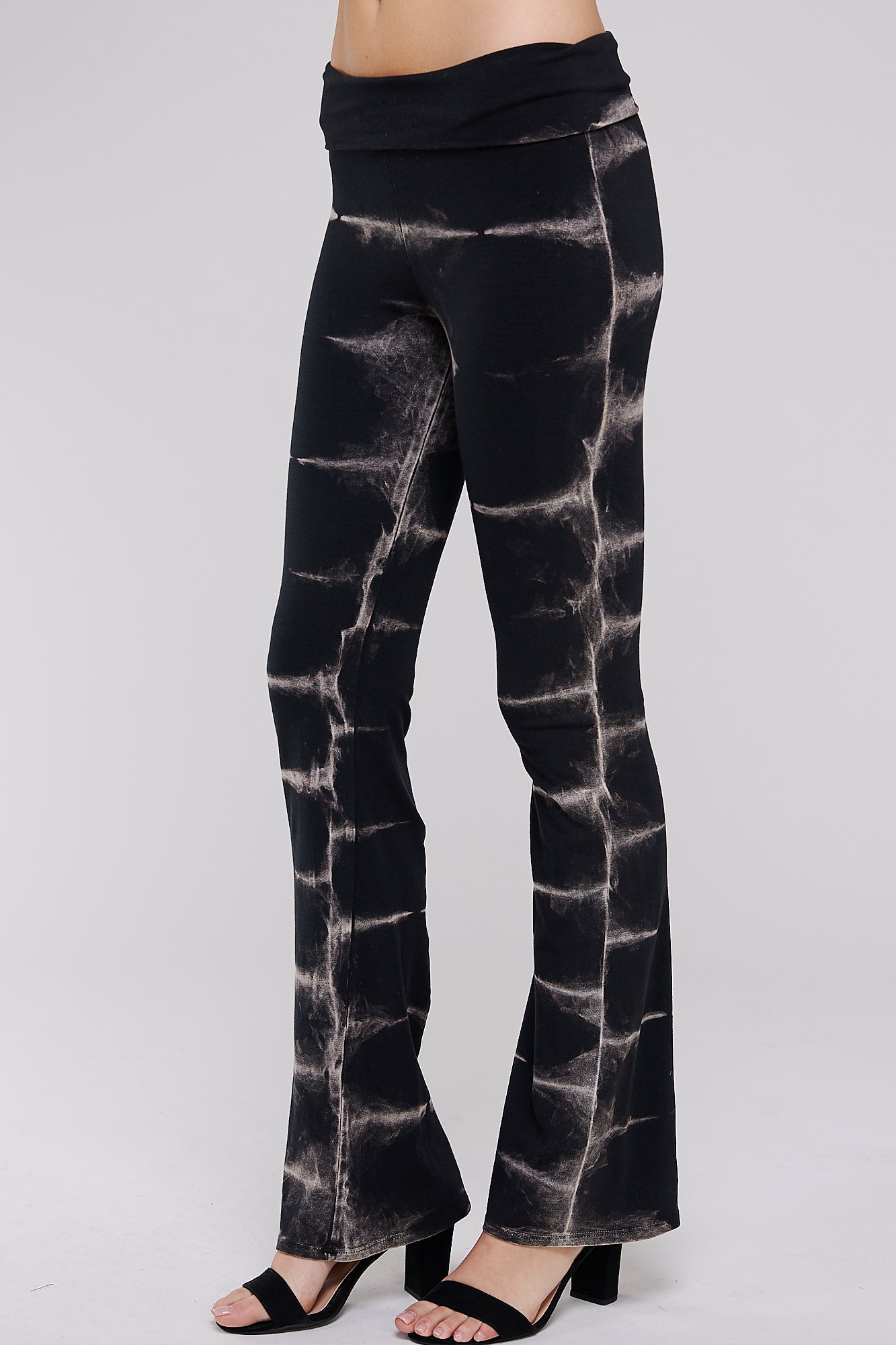 Tie Dye Print Yoga Pants - Comfy Cotton w/ Chic Striped