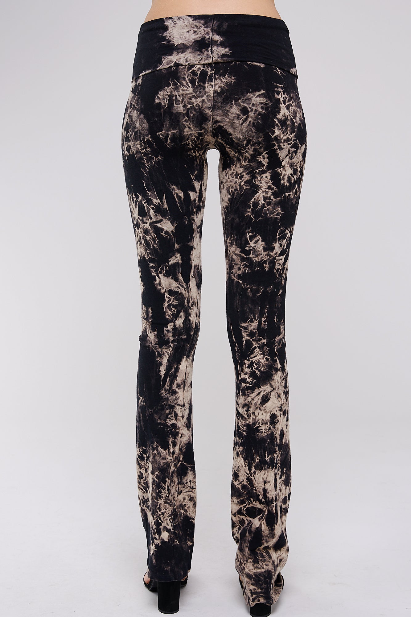 Women's Tie Dye Print Yoga Pants - Chic Cotton w/ Elegant Crystal Cloud Tie Dye