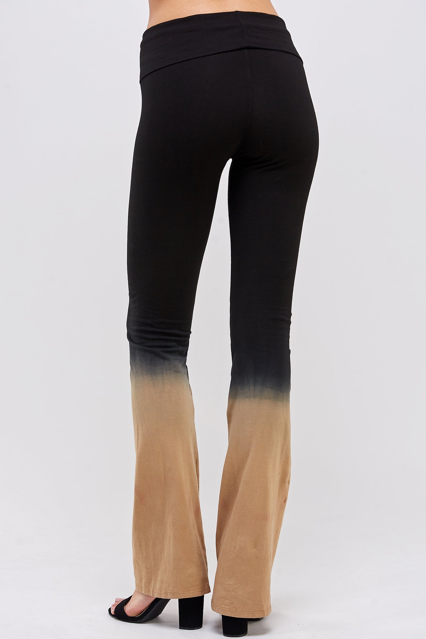 Yoga Pant Women Leggings - Tie Dye Fold Waistband Pants