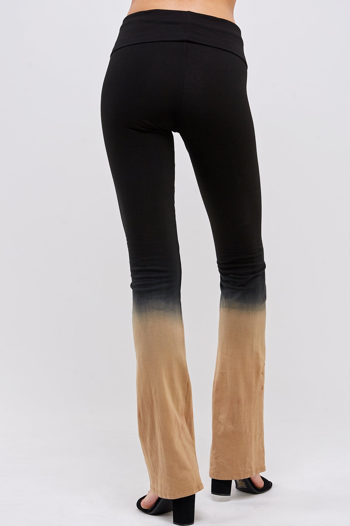 Yoga Pant Women Leggings - Tie Dye Fold Waistband Pants