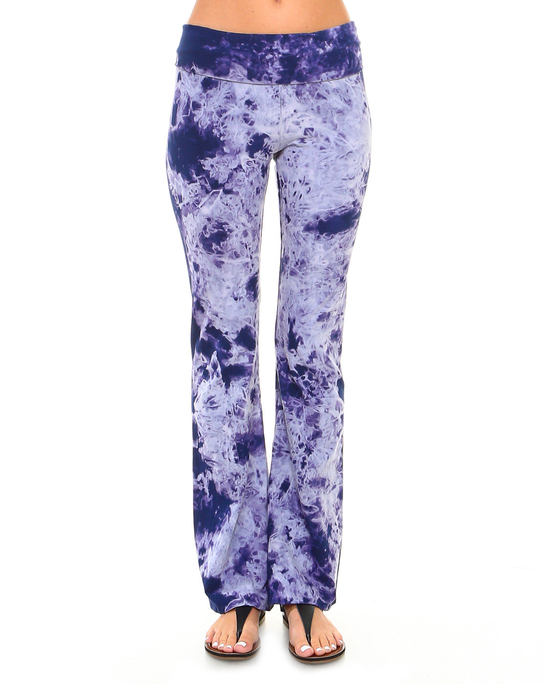 High Waisted Tie Dye Pants, Purple Marble Leggings