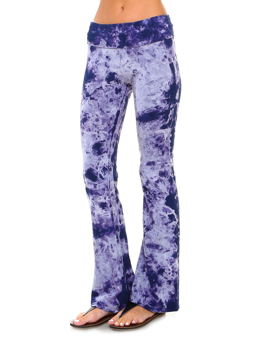High Waisted Tie Dye Pants, Purple Marble Leggings