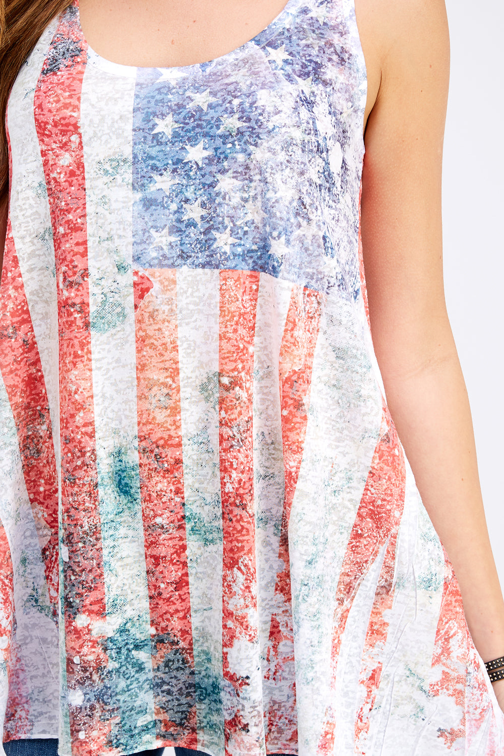 American Flag Inspired Sublimated Tank Top