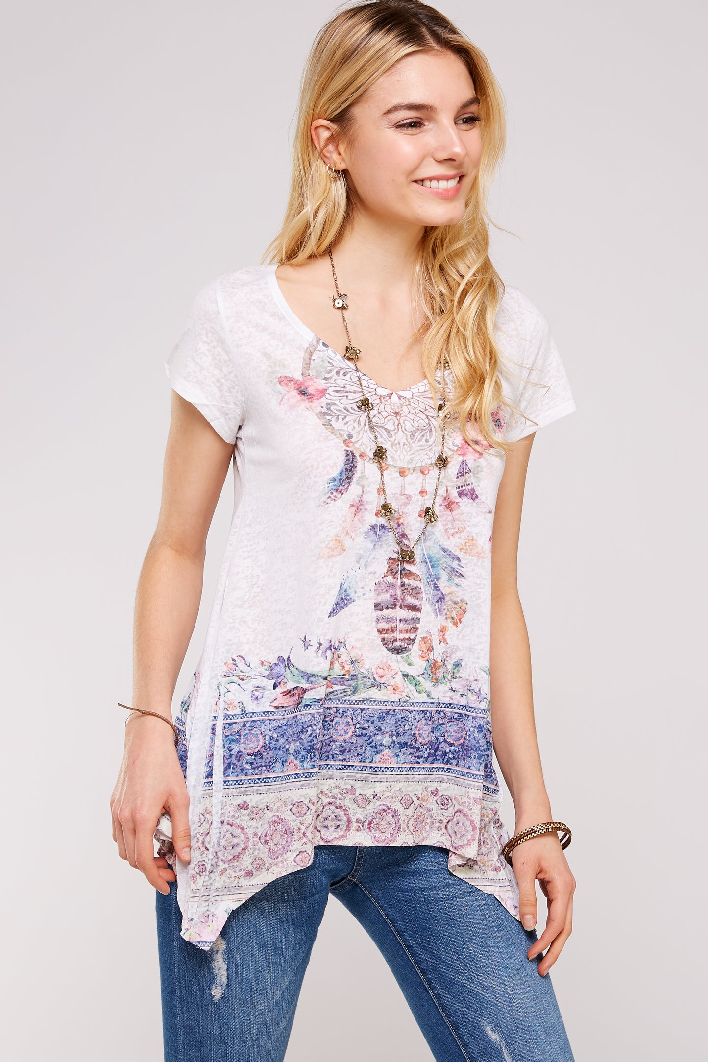 Sublimated Bohemian Dream catcher Tunic top