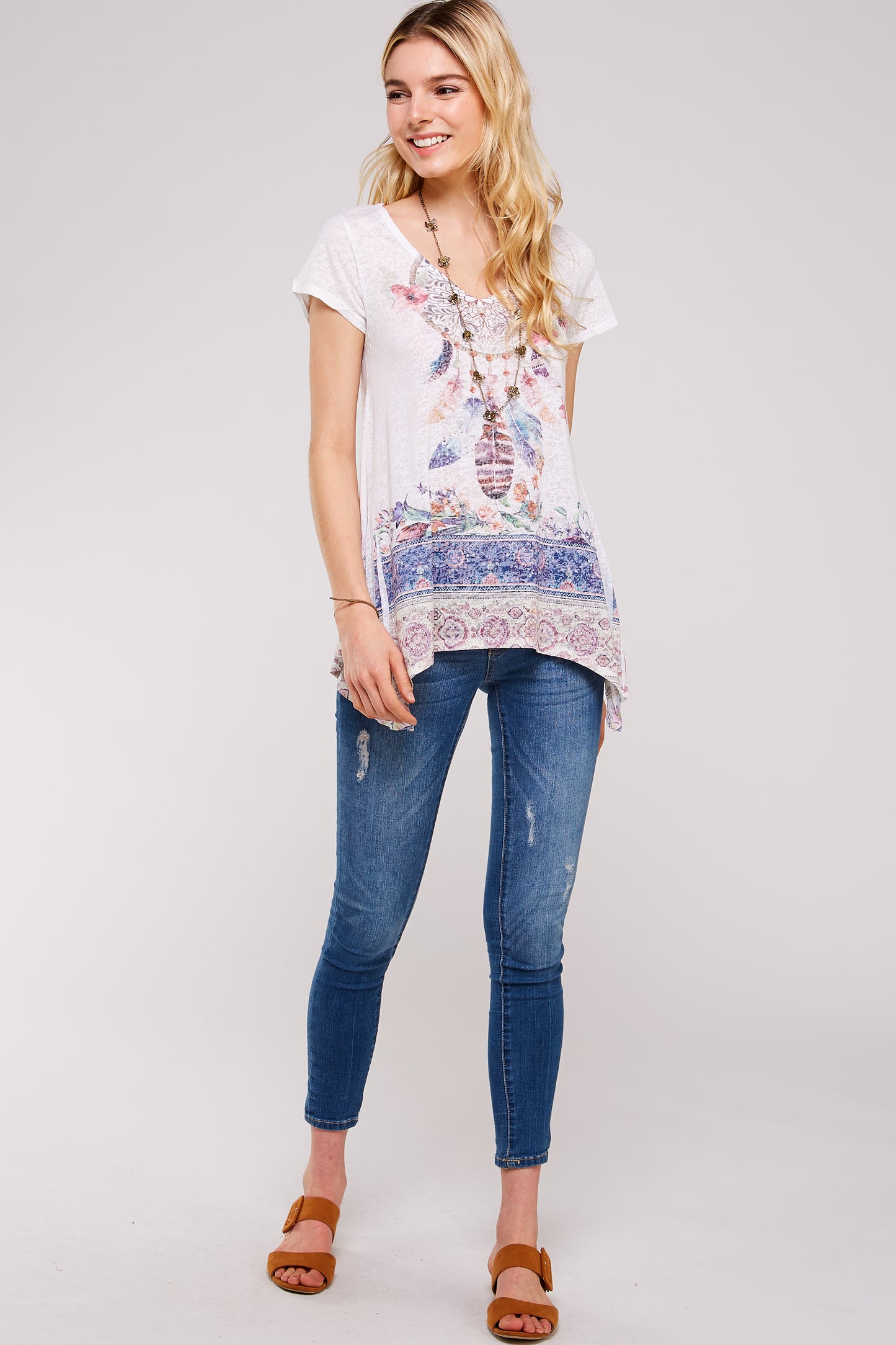 Sublimated Bohemian Dream catcher Tunic top