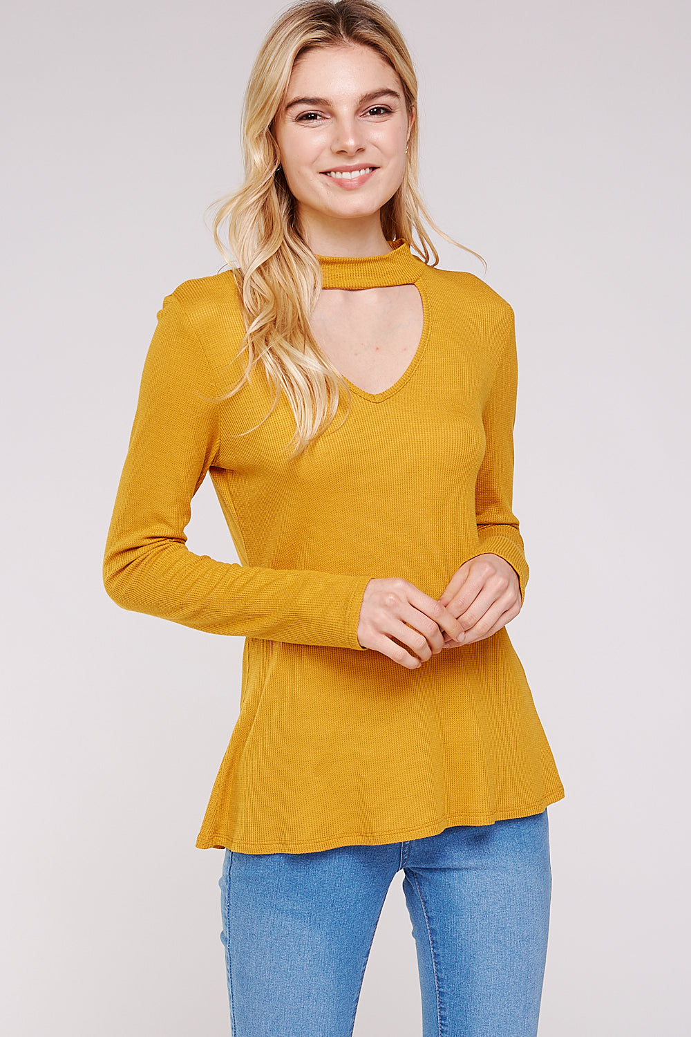 Women’s Thermal Top – Soft Mock Neck Knit Long sleeve Thermal Top