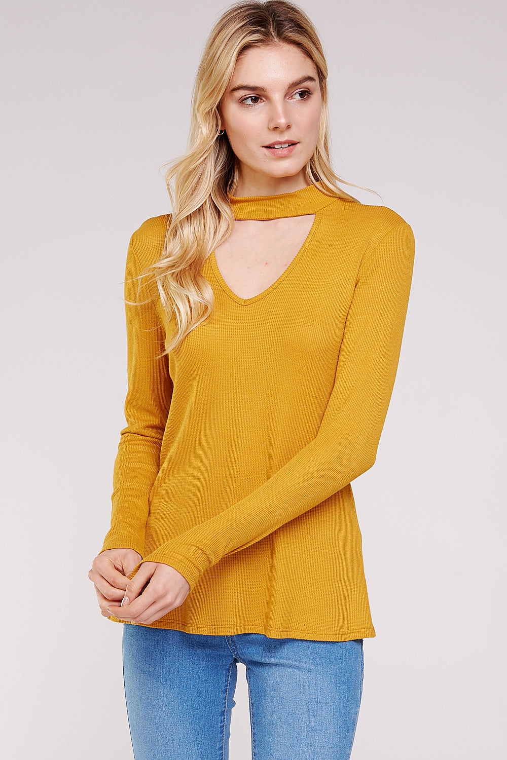 Women’s Thermal Top – Soft Mock Neck Knit Long sleeve Thermal Top
