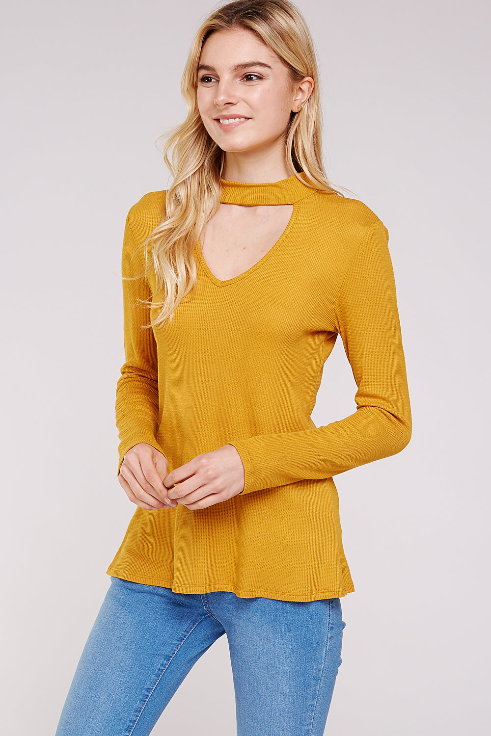 Women’s Thermal Top – Soft Mock Neck Knit Long sleeve Thermal Top
