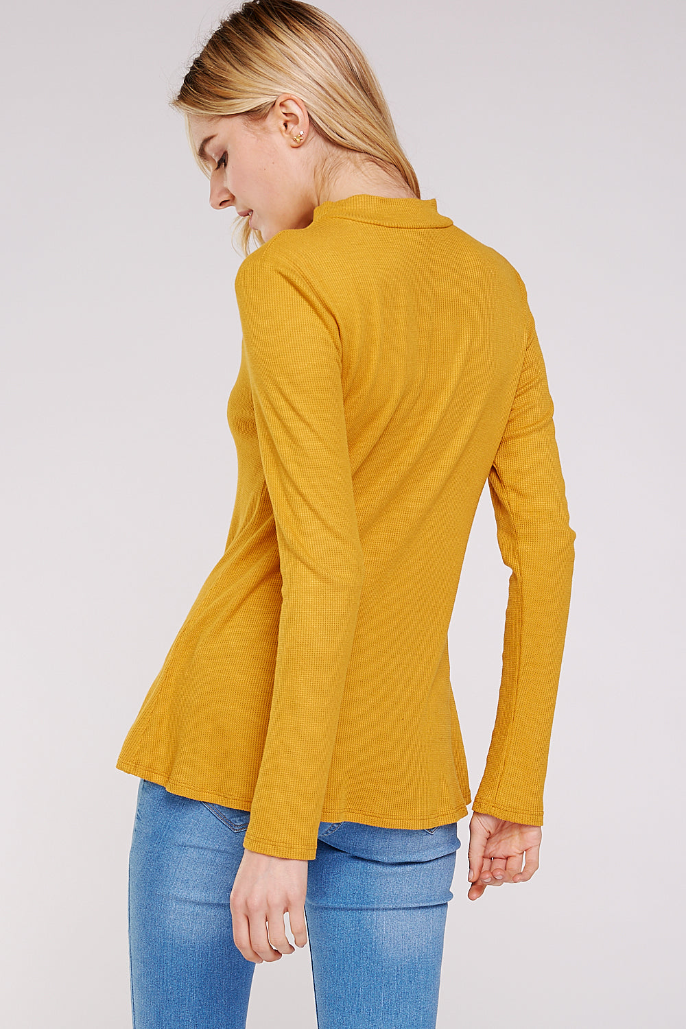 Women’s Thermal Top – Soft Mock Neck Knit Long sleeve Thermal Top