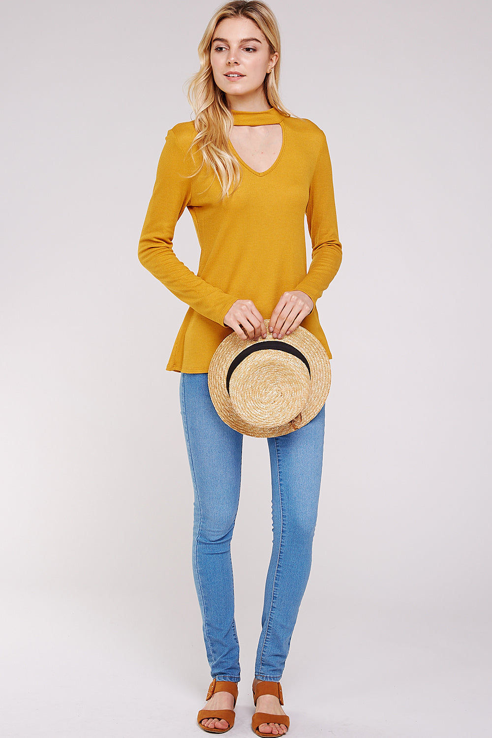 Women’s Thermal Top – Soft Mock Neck Knit Long sleeve Thermal Top