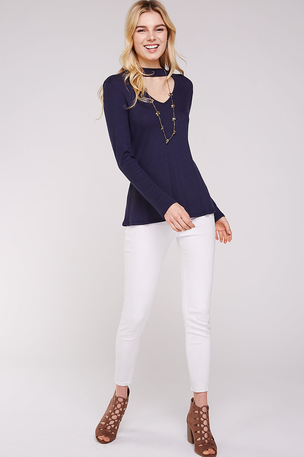 Women’s Thermal Top – Soft Mock Neck Knit Long sleeve Thermal Top
