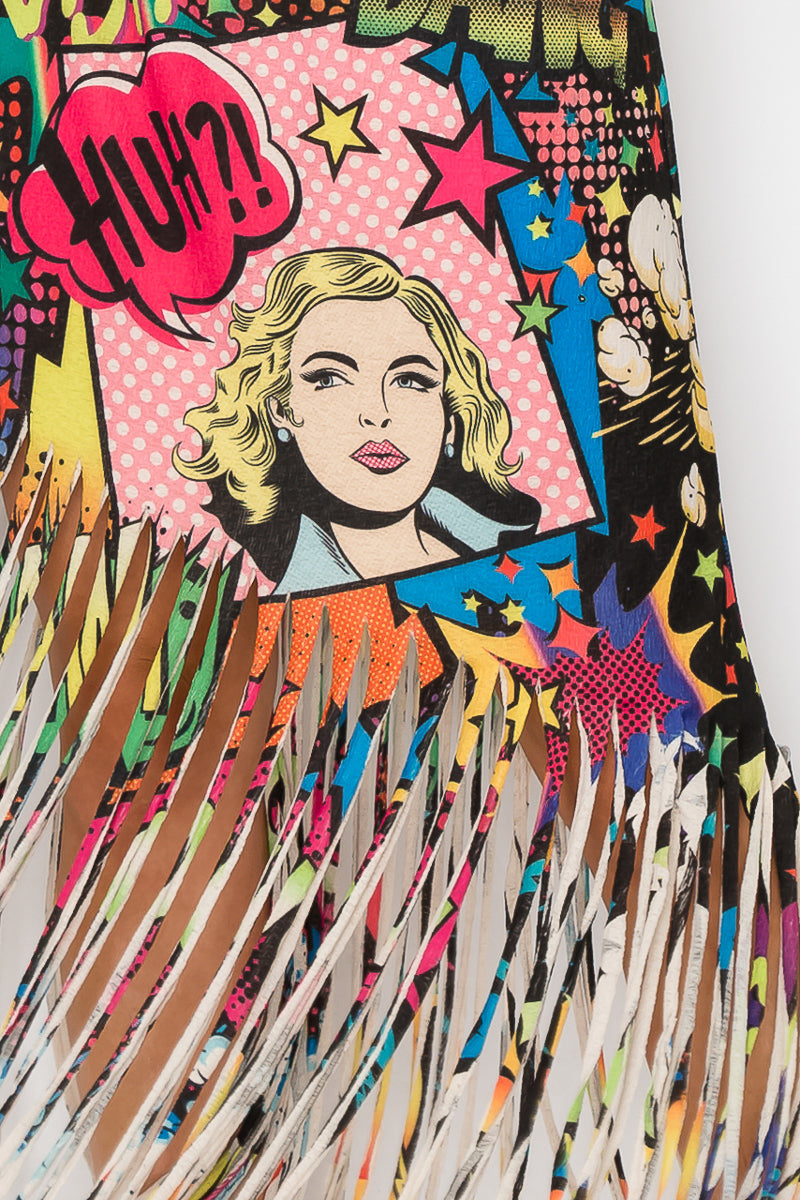 Women Fringe Skirt Comic Printed