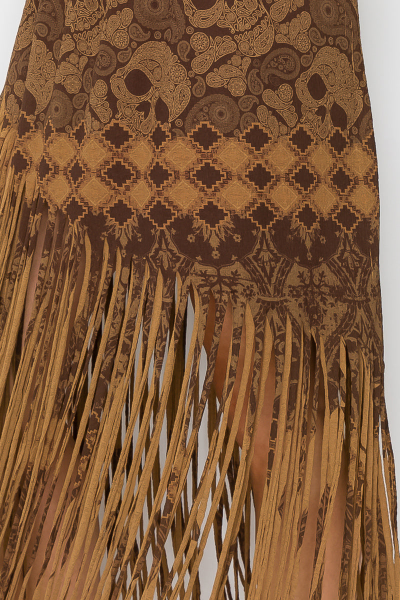 Asymmetric Skull Printed Fringe Ladies Skirt