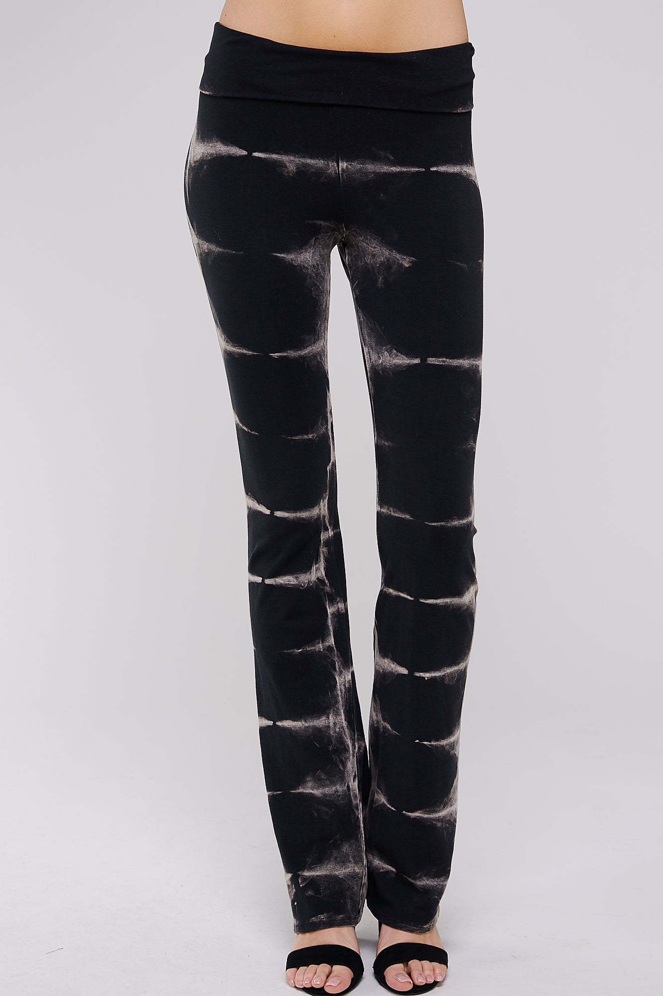 Tie Dye Print Yoga Pants - Comfy Cotton w/ Chic Striped