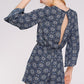 Floral Bell Sleeve Women's Romper