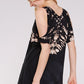 Women Plus Size - Two Tone Bamboo Tie Dye Cold Shoulder Tunic Top