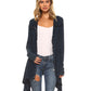 Soft Mineral washed Long sleeve Thermal Tunic Outerwear with Button down Collar