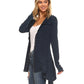 Soft Mineral washed Long sleeve Thermal Tunic Outerwear with Button down Collar