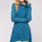 Soft Mineral washed Long sleeve Thermal Tunic Outerwear/Button down Coll