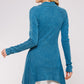 Soft Mineral washed Long sleeve Thermal Tunic Outerwear/Button down Coll