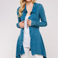 Soft Mineral washed Long sleeve Thermal Tunic Outerwear/Button down Coll