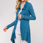 Soft Mineral washed Long sleeve Thermal Tunic Outerwear/Button down Coll