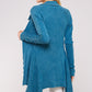 Soft Mineral washed Long sleeve Thermal Tunic Outerwear/Button down Coll