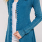 Soft Mineral washed Long sleeve Thermal Tunic Outerwear/Button down Coll