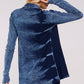 Navy Maho Two Tone Mineral Tie Dye Long Sleeve A-Line Thermal Cardigan