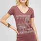 V-Neck Burnout Washed Elephant Arrow With Graphic Pee
