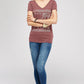 V-Neck Burnout Washed Elephant Arrow With Graphic Pee