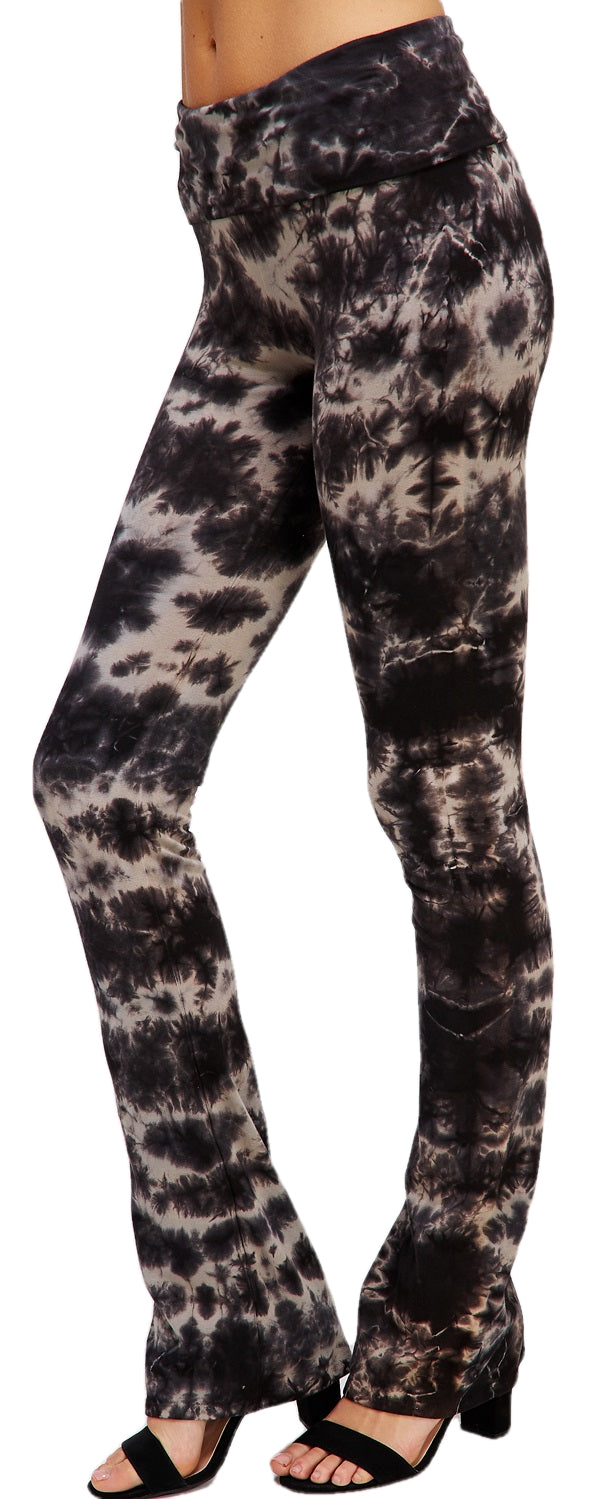 Tie Dye Yoga Pants - Chic Cotton w/ Elegant Crystal Cloud Tie Dye