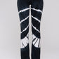 Flared Leg Tie Dye Print Yoga Pants for Women -  Urban X Black and White Bamboo