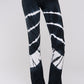 Flared Leg Tie Dye Print Yoga Pants for Women -  Urban X Black and White Bamboo