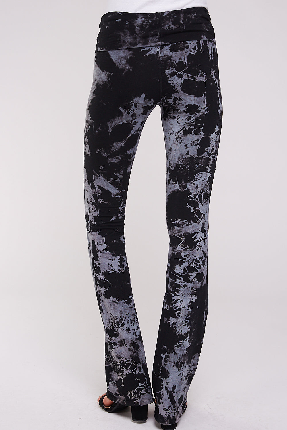 Women's Tie Dye Print Yoga Pants -  Crystal Marble Tie Dye