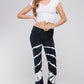 Flared Leg Tie Dye Print Yoga Pants for Women -  Urban X Black and White Bamboo