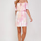 Tie dye Cold Shoulder Midi Summer Dress