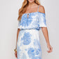 Tie dye Cold Shoulder Midi Summer Dress