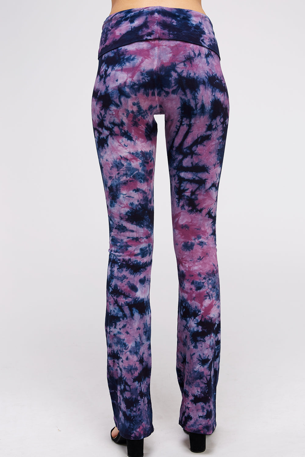 Tummy Control Leggings for Women, Tie dye Leggings Wash Fold Over Waistband