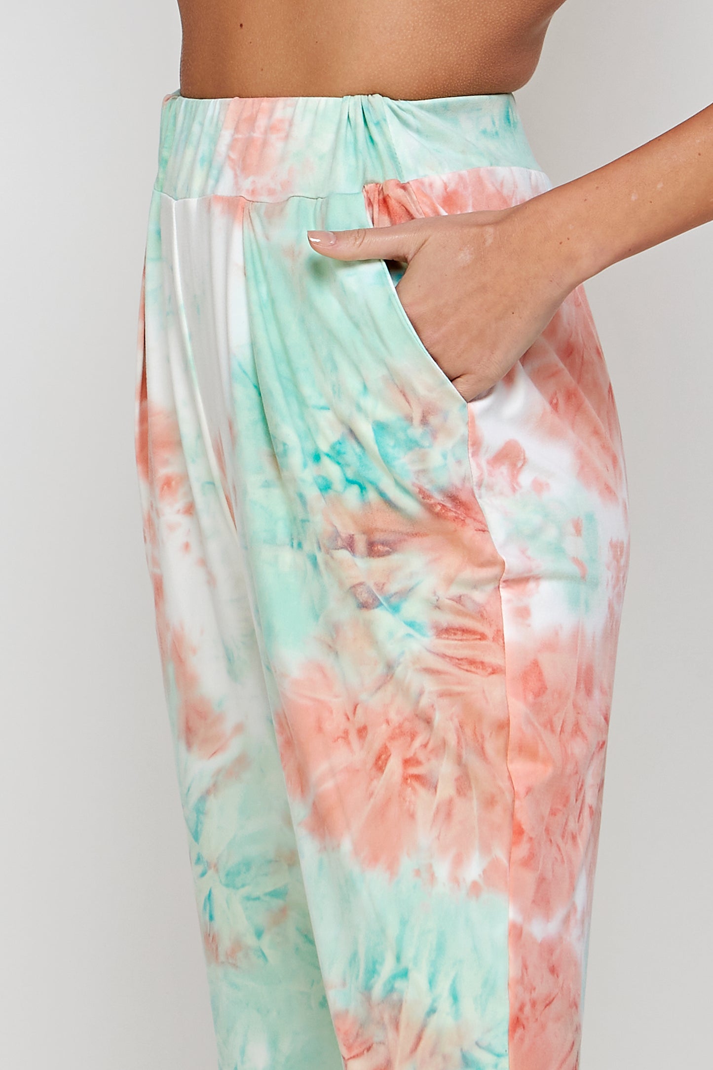 Tie Dye Pattern Harem Joggers