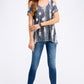 Cotton Cold Shoulder Sublimated Tunic Top