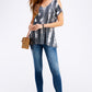 Cotton Cold Shoulder Sublimated Tunic Top