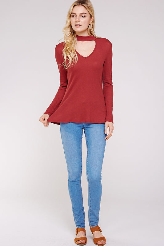 Women’s Thermal Top – Soft Mock Neck Knit Long sleeve Thermal Top
