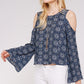 Bell Sleeve Cold Shoulder Tops