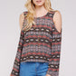 Bell Sleeve Cold Shoulder Tops