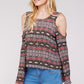 Bell Sleeve Cold Shoulder Tops